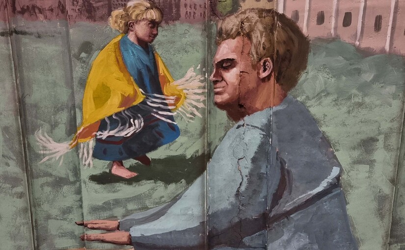 Мурал на станції метро «Осокорки»