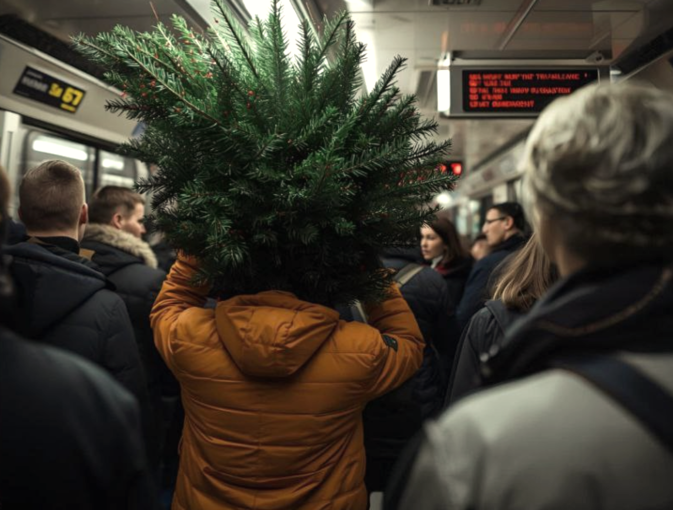 Киевский метрополитен рассказал, какие елки можно провозить в подземке