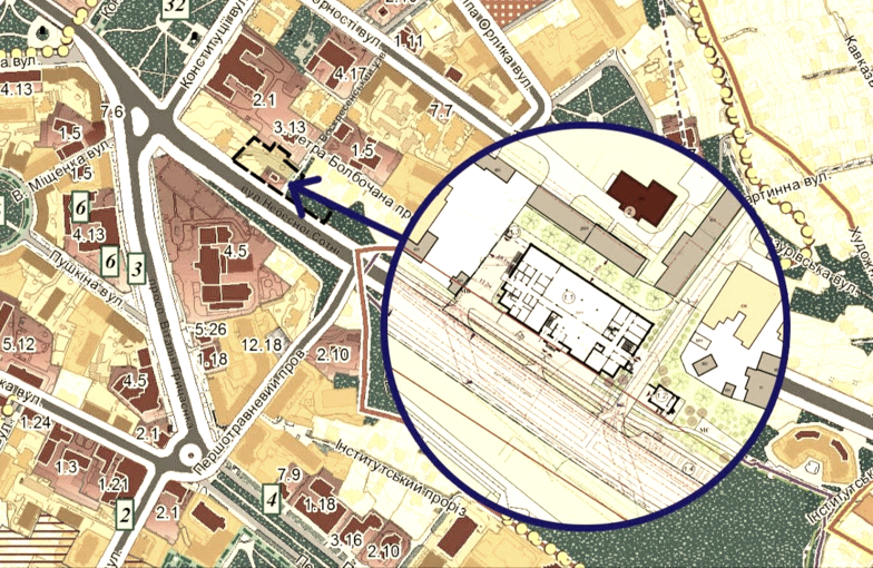 Правоохранители проверяют документацию застройки возле полтавского музея