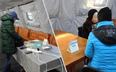 В лицее Дарницкого района в Киеве открыли пункт, где можно переночевать и зарядить телефоны