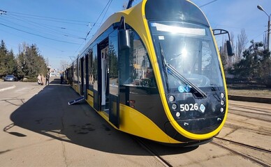 На левый берег Киева выпустили три новых трамвая.