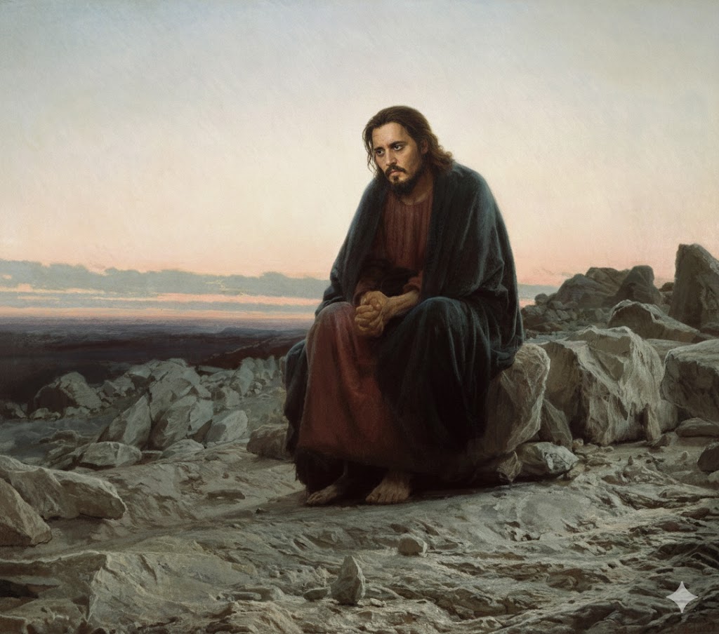 Джонни – Иешуа. Фото сгенерировано ИИ.