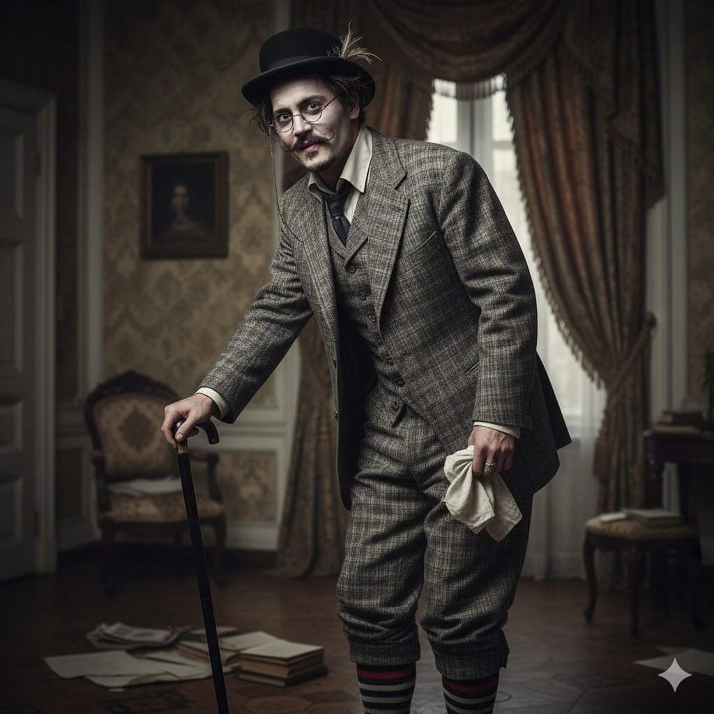 Джонни Депп - Коровьев. Фото сгенерировано ИИ.